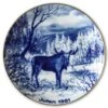1981 Wallendorf Christmas Plate, Moose -Outlet Rosenthal Store XWAX1981