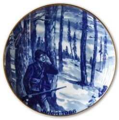 1986 Wallendorf Christmas Plate, Hunter